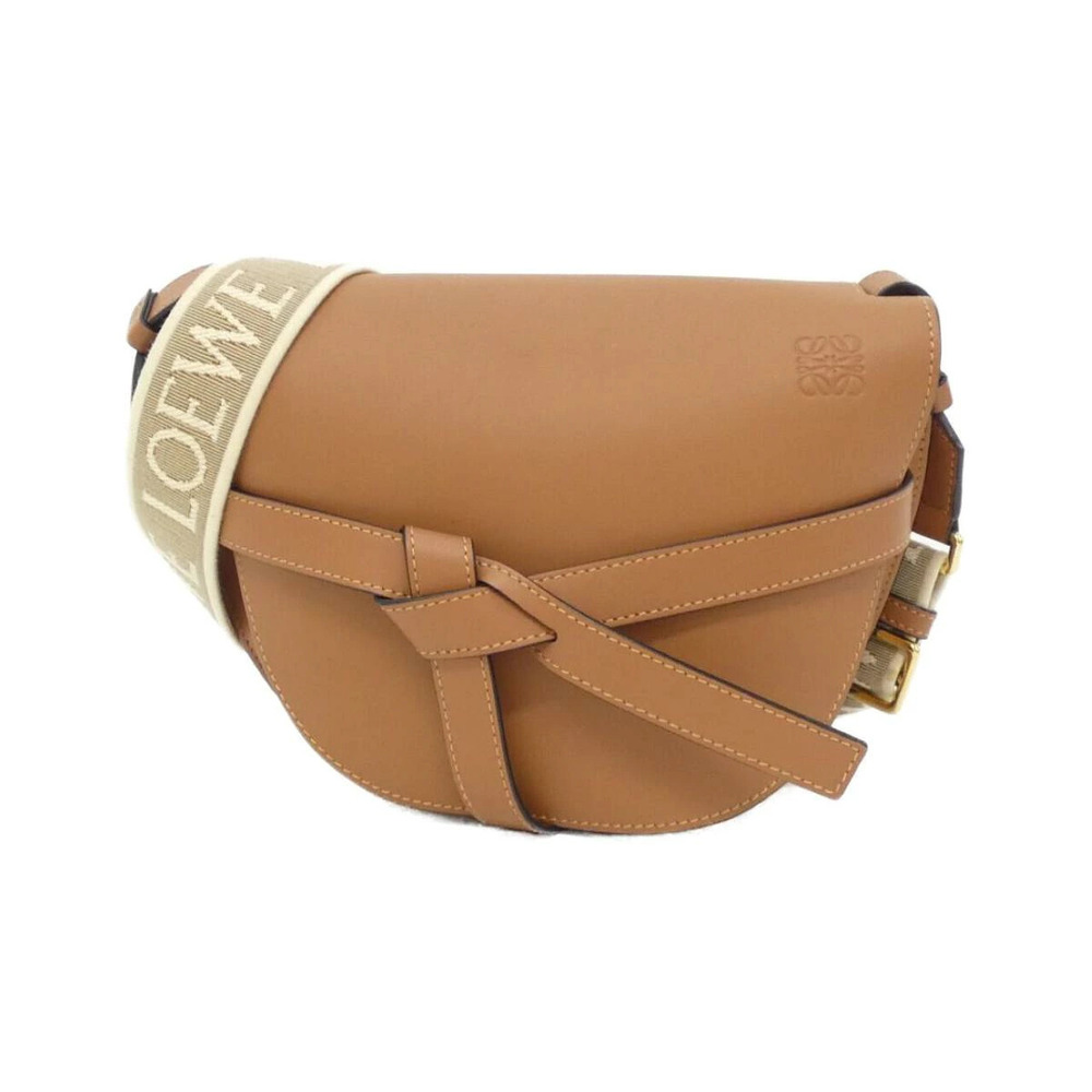 Loewe Gate bag tan color branded jacquard Brown